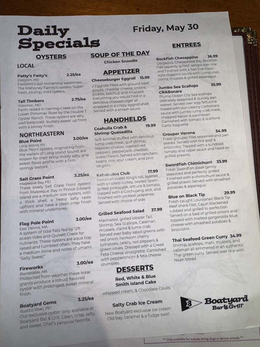Boatyard Bar & Grill Menu - Image 4